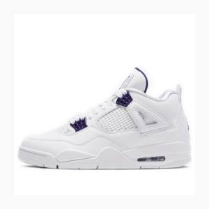 Air Jordan 4 Nike Retro Metallic Pack Chaussure De Basketball Homme Blanche Violette | JD-729RY