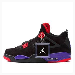 Air Jordan 4 Nike Retro NRG Raptors Chaussure De Basketball Homme Noir Rouge Violette | JD-352EN