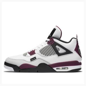 Air Jordan 4 Nike Retro PSG Paris Saint-Germain Chaussure De Basketball Homme Blanche Rouge | JD-106WA