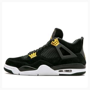 Air Jordan 4 Nike Retro Royalty Chaussure De Basketball Homme Noir Jaune | JD-743OG