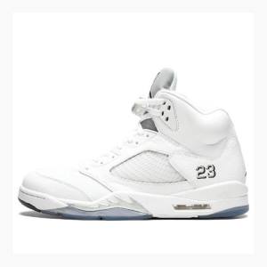 Air Jordan 5 Nike Retro Chaussure De Basketball Homme Blanche | JD-634TK