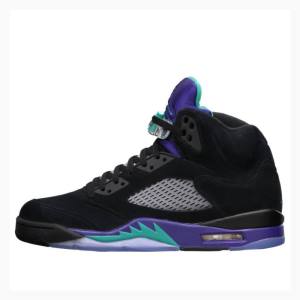 Air Jordan 5 Nike Retro Chaussure De Basketball Homme Noir Violette | JD-902PV