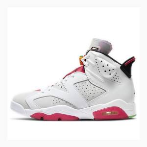 Air Jordan 6 Nike Retro Hare Chaussure De Basketball Homme Blanche Rose | JD-813QP