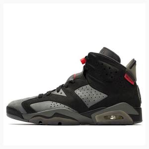 Air Jordan 6 Nike Retro PSG Iron Infrared Chaussure De Basketball Homme Grise Noir | JD-875BR