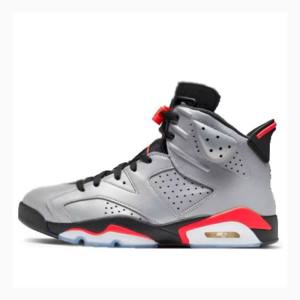 Air Jordan 6 Nike Retro Reflective Infrared Chaussure De Basketball Homme Argent Noir Rouge | JD-716FN