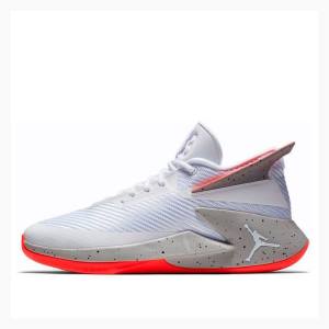 Air Jordan Nike Fly Lockdown Chaussure De Basketball Homme Blanche Grise Rouge | JD-310GS