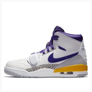 Air Jordan Nike Legacy 312 Lakers Chaussure De Basketball Homme Blanche Violette | JD-269DA