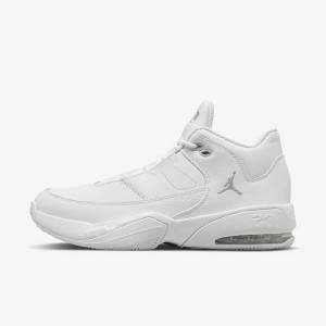 Air Jordan Nike Max Aura 3 Chaussure De Basketball Homme Blanche Metal Argent | NK620FWJ