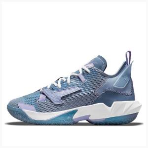 Air Jordan Nike Why Not Zer0.4 PF 4 Chaussure De Basketball Homme Bleu Blanche | JD-427NM