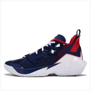 Air Jordan Nike Why Not Zer0.4 PF Void Chaussure De Basketball Homme Bleu Rouge | JD-729QU