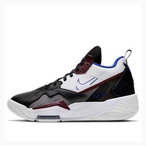 Air Jordan Nike Zoom 92 Chaussure De Basketball Femme Noir Blanche Bleu | JD-652LJ