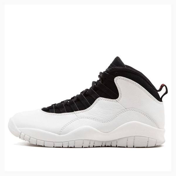 Air Jordan 10 Nike Retro Chaussure De Basketball Homme Blanche Noir | JD-783VF