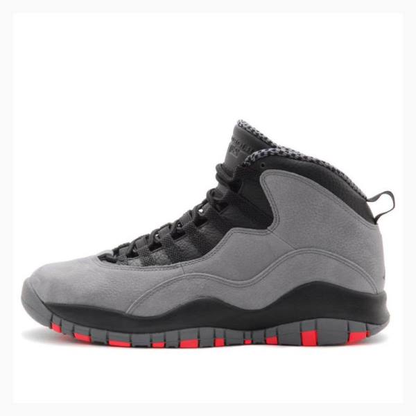 Air Jordan 10 Nike Retro Cool Infrared Chaussure De Basketball Homme Grise Noir | JD-935DP