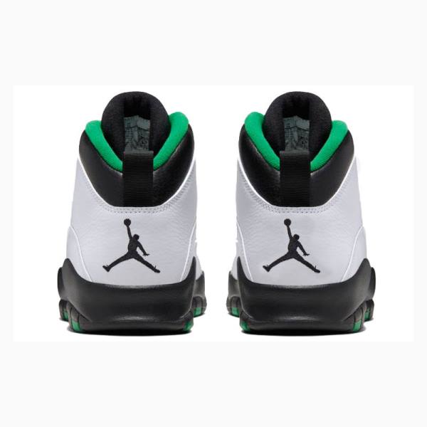 Air Jordan 10 Nike Retro Seattle Chaussure De Basketball Homme Vert Noir Blanche | JD-250RT