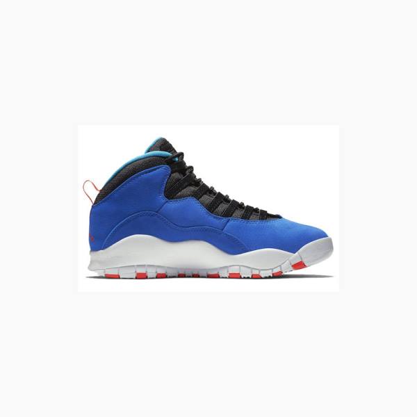 Air Jordan 10 Nike Retro Tinker Chaussure De Basketball Homme Bleu Blanche | JD-576TM