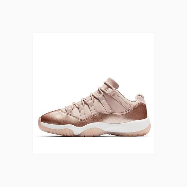 Air Jordan 11 Nike Retro Low Baskets Femme Doré Rose | JD-362KT