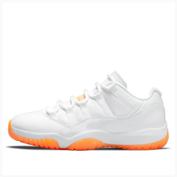 Air Jordan 11 Nike Retro Low Bright Citrus Baskets Femme Blanche Orange | JD-103VD