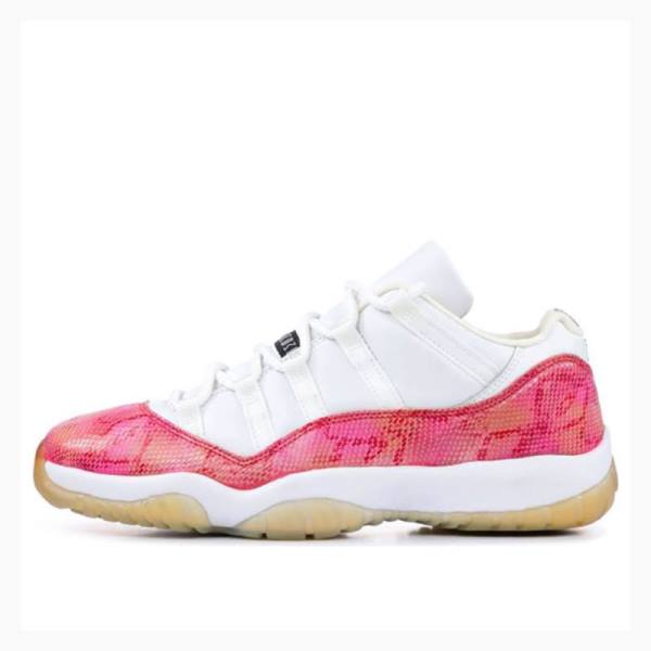 Air Jordan 11 Nike Retro Low \'Snakeskin\' Baskets Femme Blanche Rose | JD-240CP