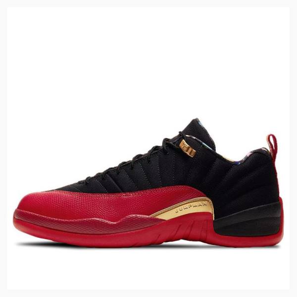 Air Jordan 12 Nike Low Super Bowl Baskets Homme Rouge Noir | JD-705NG