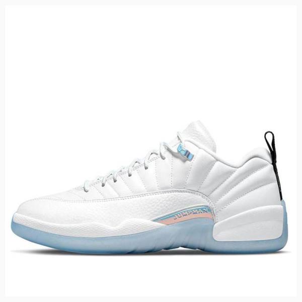 Air Jordan 12 Nike Retro Low Lagoon Pulse Easter Egg Baskets Homme Blanche Bleu | JD-748PT