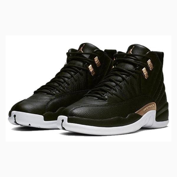 Air Jordan 12 Nike Retro Metallic Chaussure De Basketball Femme Noir | JD-978QL