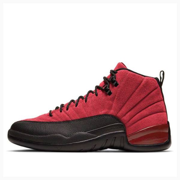 Air Jordan 12 Nike Retro Reverse Flu Game Chaussure De Basketball Homme Noir Rouge | JD-379AP