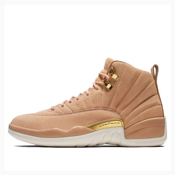 Air Jordan 12 Nike Retro Vachetta Tan Chaussure De Basketball Femme Marron | JD-056SW