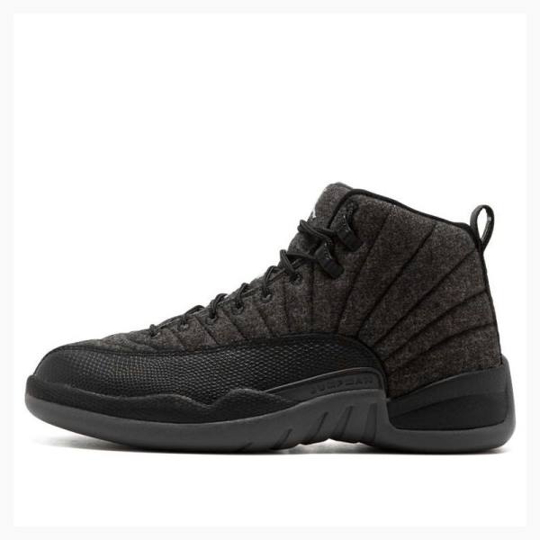 Air Jordan 12 Nike Retro Wool Chaussure De Basketball Homme Noir | JD-982TI