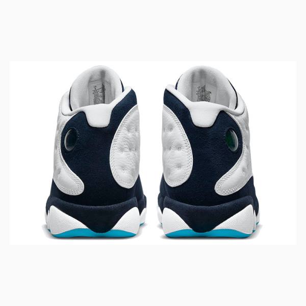 Air Jordan 13 Nike Retro Obsidian powder Chaussure De Basketball Homme Blanche Bleu | JD-528NP