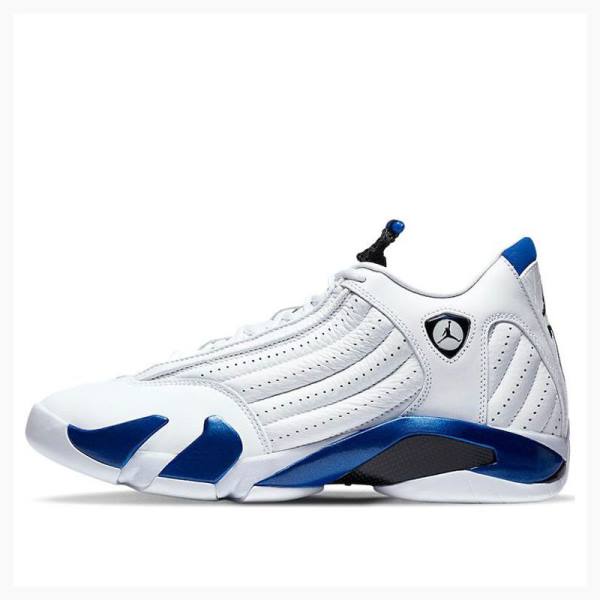 Air Jordan 14 Nike Retro Hyper Royal Chaussure De Basketball Homme Blanche Bleu | JD-507KG