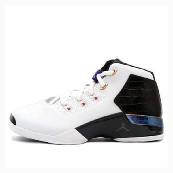 Air Jordan 17 Nike OG Copper Chaussure De Basketball Femme Blanche Noir | JD-712HP