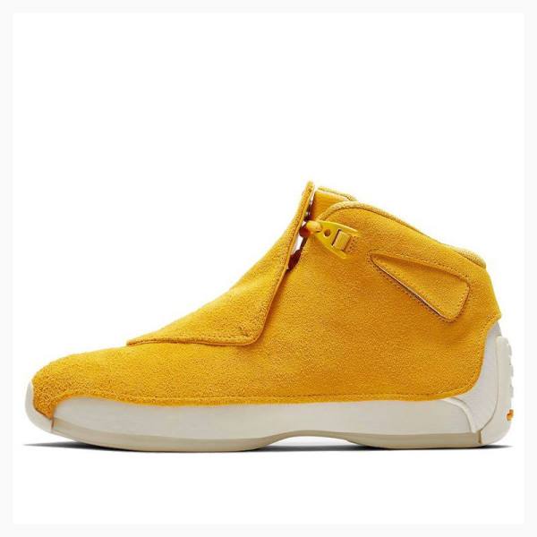 Air Jordan 18 Nike Retro Daim Chaussure De Basketball Homme Jaune | JD-087EX