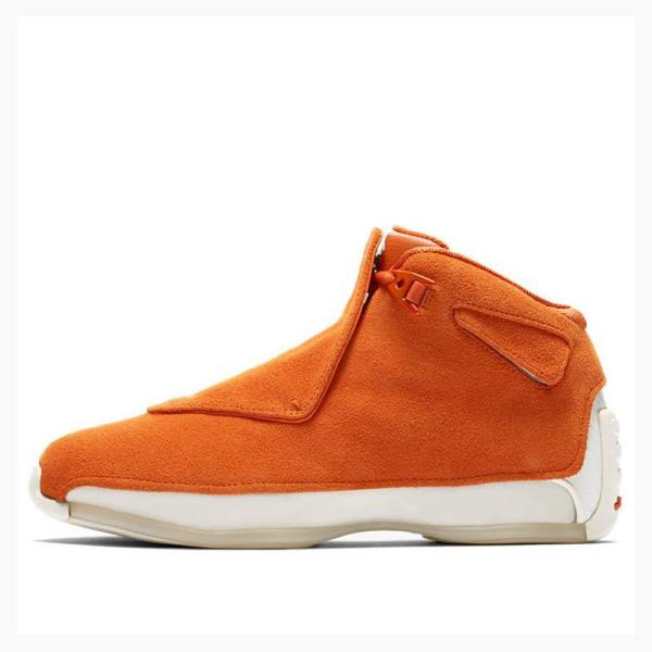 Air Jordan 18 Nike Retro Daim Chaussure De Basketball Homme Orange | JD-723ZI