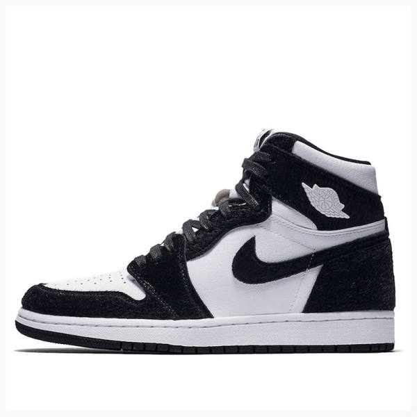 Air Jordan 1 Nike High OG Panda Chaussure De Basketball Femme Blanche Noir | JD-158XB