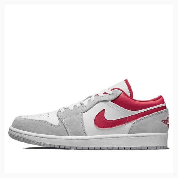 Air Jordan 1 Nike Low Baskets Homme Blanche Grise Rouge | JD-719CL