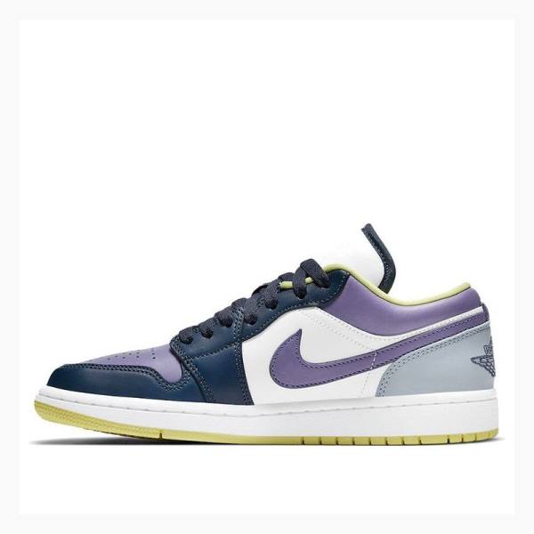 Air Jordan 1 Nike Low SE Mismatched - Purple Magenta Baskets Femme Multicolore | JD-647HU