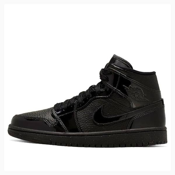 Air Jordan 1 Nike Mid Chaussure De Basketball Femme Noir | JD-527JT