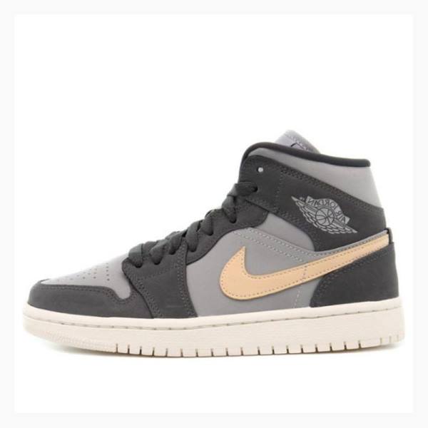 Air Jordan 1 Nike Mid Iron Onyx Chaussure De Basketball Femme Grise | JD-712XT