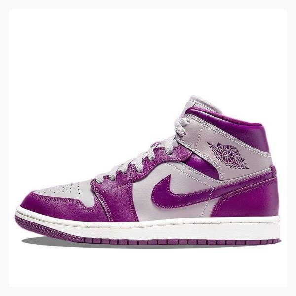 Air Jordan 1 Nike Mid Magenta Chaussure De Basketball Femme Violette | JD-086UY