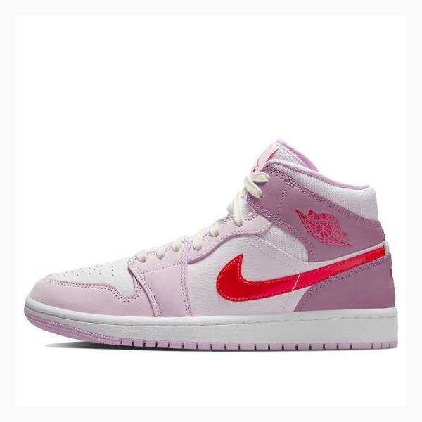 Air Jordan 1 Nike Mid Valentines Day Chaussure De Basketball Femme Rouge Violette | JD-578TF