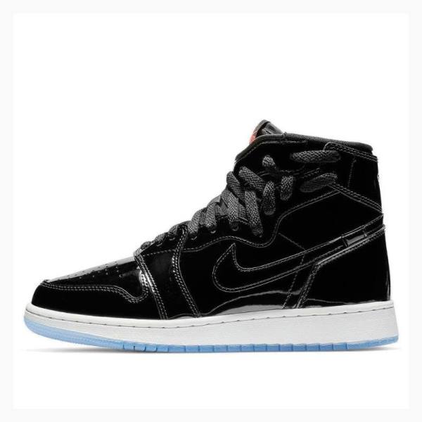 Air Jordan 1 Nike Rebel XX \'Black Vernis\' Chaussure De Basketball Femme Noir | JD-812TG