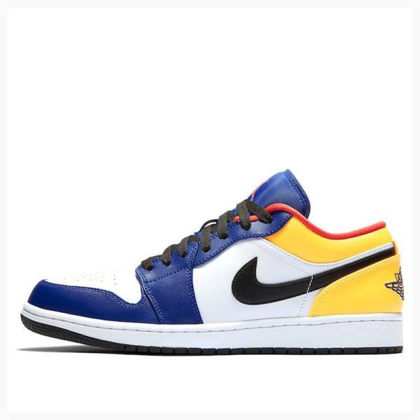 Air Jordan 1 Nike Retro Low Baskets Homme Bleu Jaune | JD-780WR