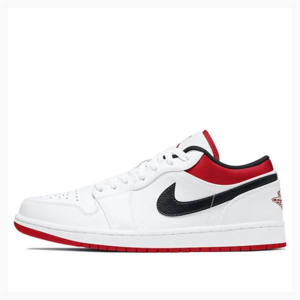 Air Jordan 1 Nike Retro Low Baskets Homme Blanche Rouge | JD-825GM