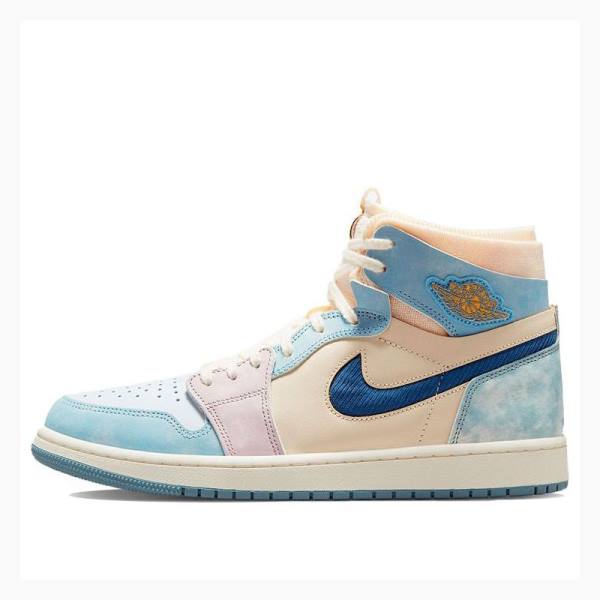 Air Jordan 1 Nike Zoom CMFT Celestine Blue Sail Chaussure De Basketball Homme Bleu Blanche | JD-871EM