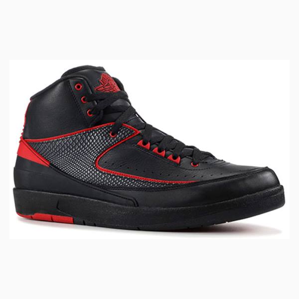 Air Jordan 2 Nike Retro Alternate Chaussure De Basketball Homme Noir Rouge | JD-031GB