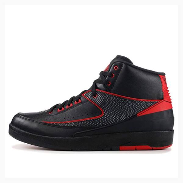 Air Jordan 2 Nike Retro Alternate Chaussure De Basketball Homme Noir Rouge | JD-031GB