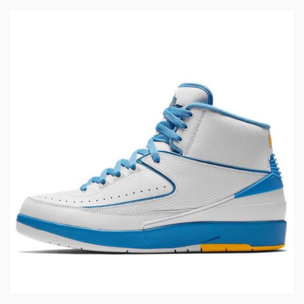 Air Jordan 2 Nike Retro Melo Chaussure De Basketball Homme Blanche Bleu | JD-624MD