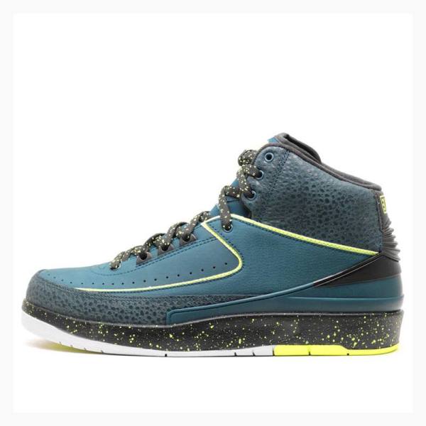 Air Jordan 2 Nike Retro Nightshade Volt Ice Chaussure De Basketball Homme Bleu Grise | JD-036XQ