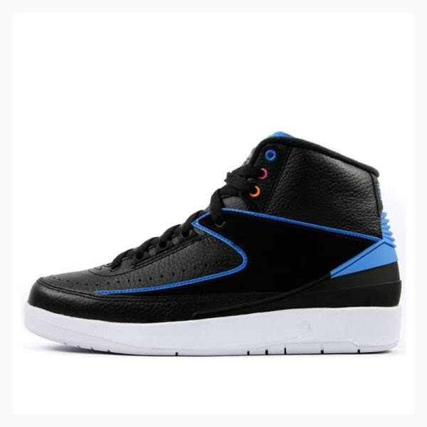 Air Jordan 2 Nike Retro Photo Chaussure De Basketball Homme Noir Bleu | JD-613DI