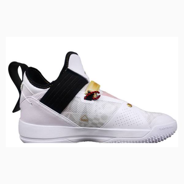 Air Jordan 33 Nike Chaussures Course Femme Noir Blanche | JD-154FT